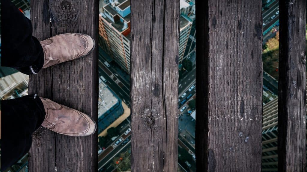 piedi, ponte, vertigini