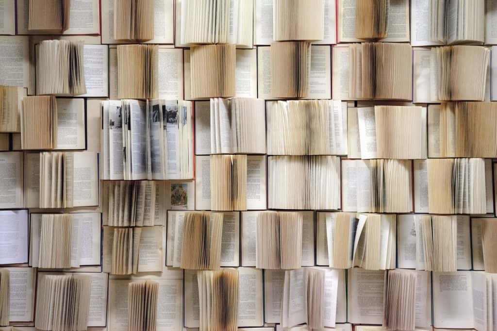 parete di libri-libri sul cambiamento