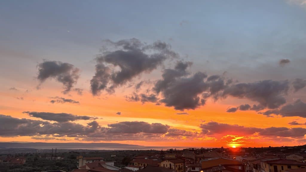 tramonto - mare - città